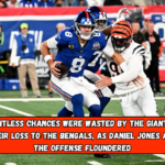 Daniel Jones, offense flounder as Giants waste countless chances in loss to Bengals