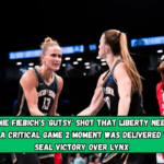 Leonie Fiebich's 'gutsy' shot that Liberty needed in a critical Game 2 moment was delivered to seal victory over Lynx